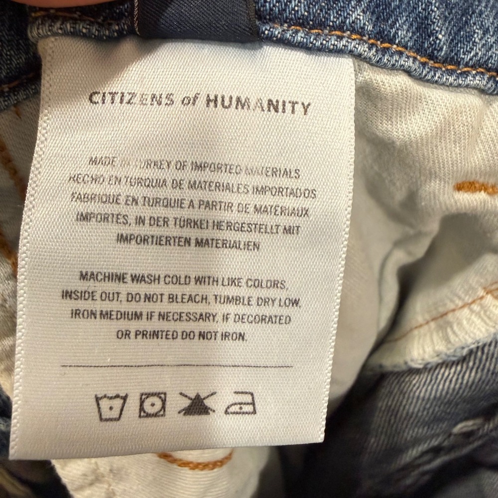 Citizens of Humanity Paloma Utility Trouser Wide Leg Raw Hem Jeans Sz 25 Altered - Picture 12 of 16
